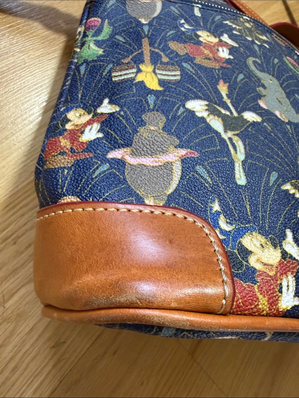 Dooney & Bourke Navy Fantasia 80th Anniversary Crossbody Letter Carrier - Picture 2 of 16